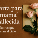 La ausencia de una madre deja un vacío imposible de llenar. Sin embargo, las palabras pueden convertirse en alas que vuelan hacia el cielo, llevando nuestro amor allí donde ella descansa. Una carta escrita desde el corazón no busca respuestas, sino aliviar el alma y mantener viva la conexión con quien nos dio la vida.