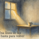 Hay silencios que no pesan, alivian. La paz no siempre llega como un trueno; a veces es una rendija por donde entra la mañana. Me siento, dejo que el pecho afloje, y recuerdo que la luz no pelea con la noche: le hace sitio.