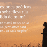 Reflexiones y poemas emotivos para sobrellevar la pérdida de mamá 🌿. Encuentra palabras que sanan el alma y celebran un amor eterno.