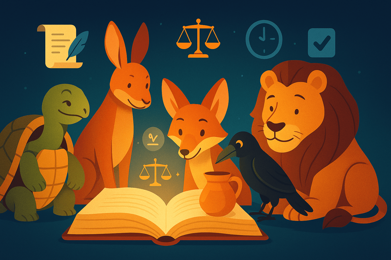 Fábulas cortas con moraleja para niños Esopo, Fedro y animales (con PDF y actividades)