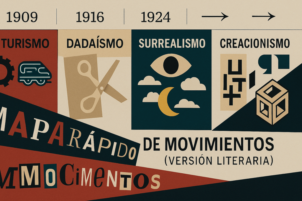 Mapa-rapido-de-movimientos-version-literaria-2-1024x683 Vanguardias poéticas del siglo XX: romper para volver a escuchar