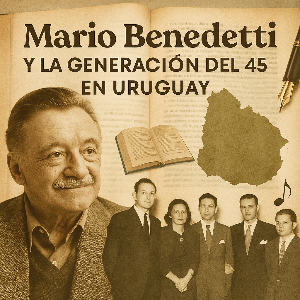 Mario-Benedetti-y-la-Generacion-del-45-en-Uruguay Mario Benedetti: biografía, obras y legado del poeta uruguayo universal