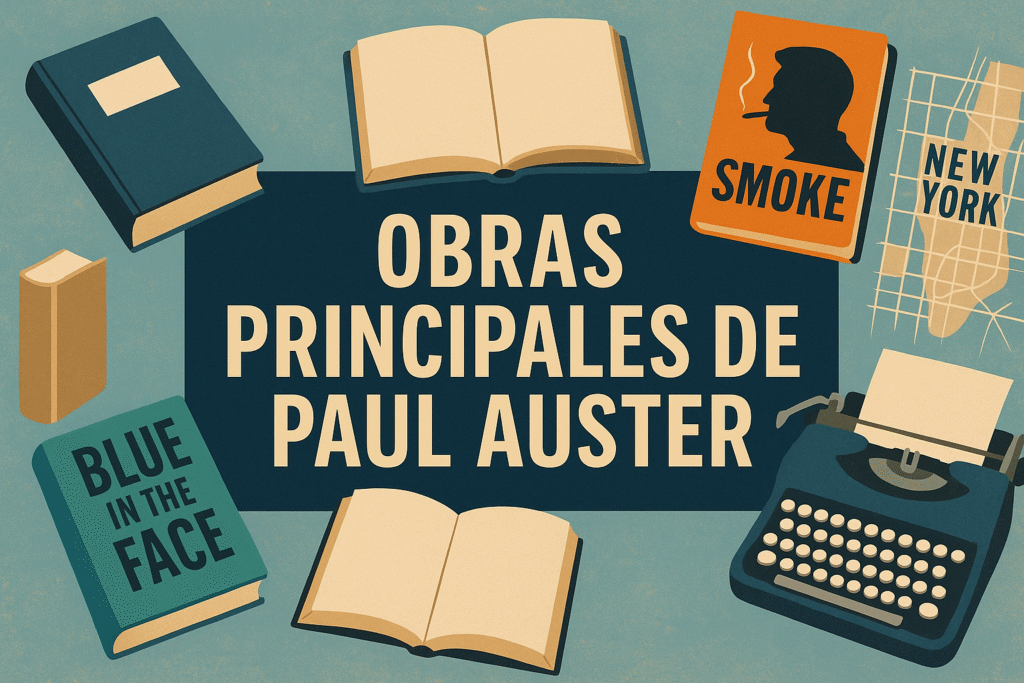 Obras-principales-de-Paul-Auster-guia-de-lectura-comentada-1024x683 Paul Auster: biografía, novelas y estilo narrativo del escritor estadounidense