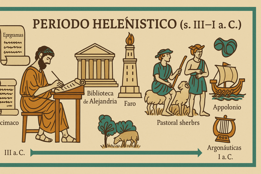 Periodo-helenistico-s.-III–I-a.-C-1024x683 Literatura griega: autores y obras fundamentales de la Antigüedad clásica