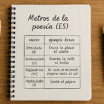 Nota de uso: los ejemplos son originales y están pensados para que puedas oírlos en voz alta. Si una lectura alternativa te da 1 sílaba arriba/abajo por sinalefa o sinéresis, quédate con la lectura más natural.