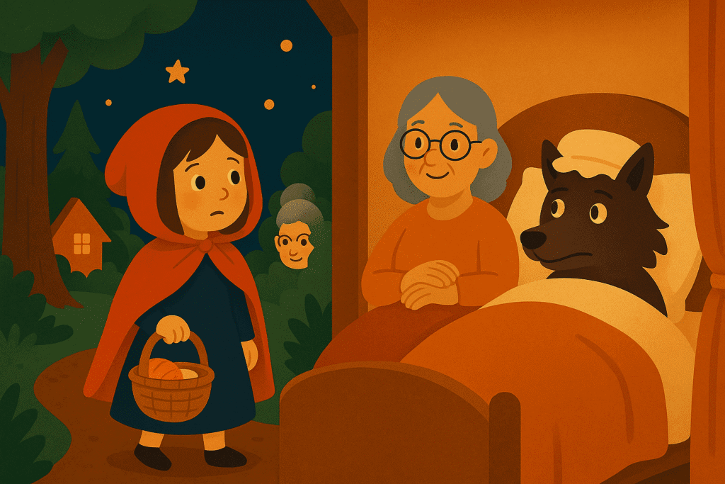 Caperucita Roja cuento corto con valores (versión para niños y PDF)