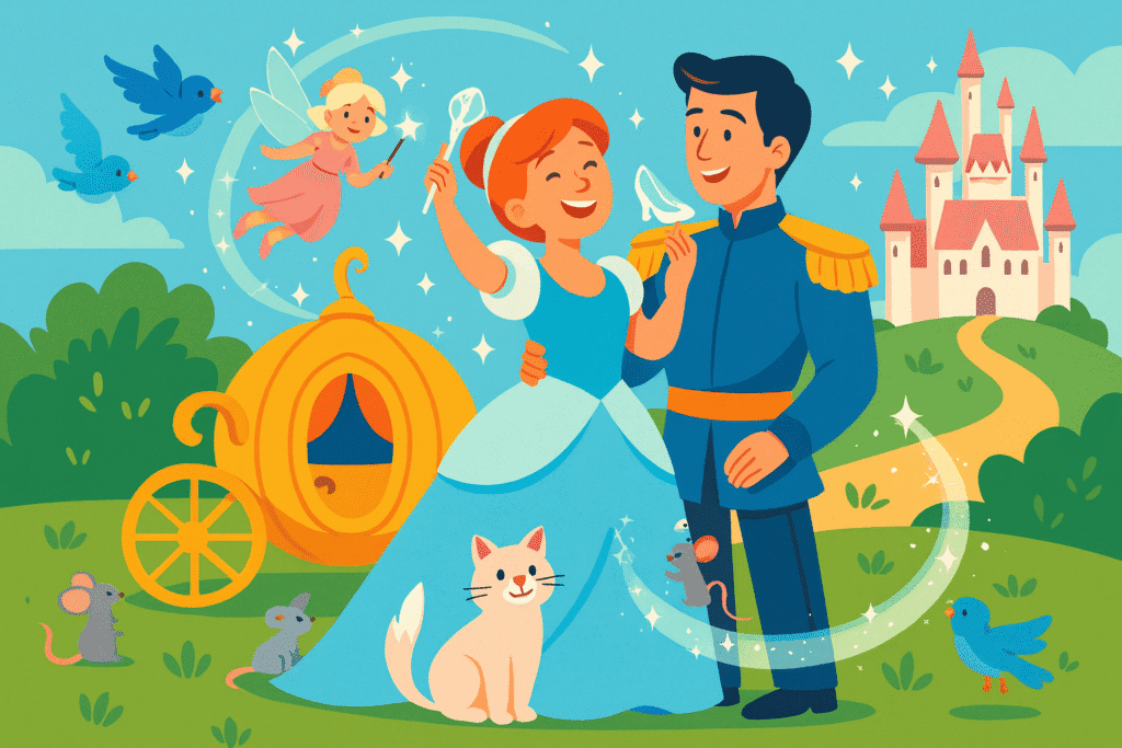 Cenicienta cuento corto con moraleja (versión para niños y PDF)