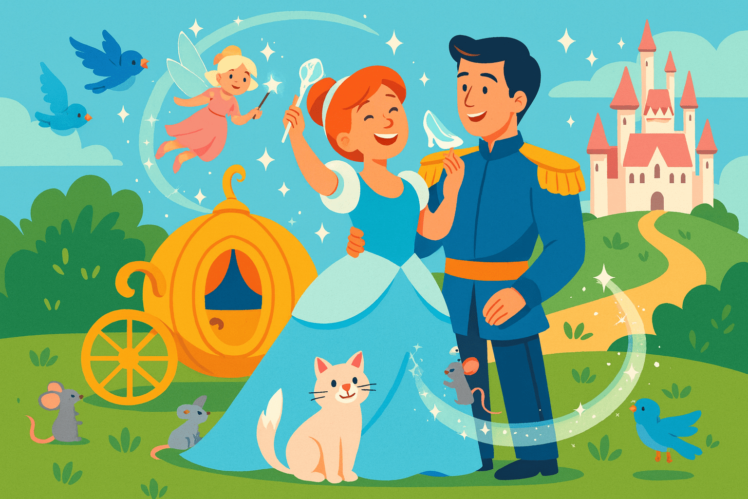 Cenicienta cuento corto con moraleja (versión para niños y PDF)