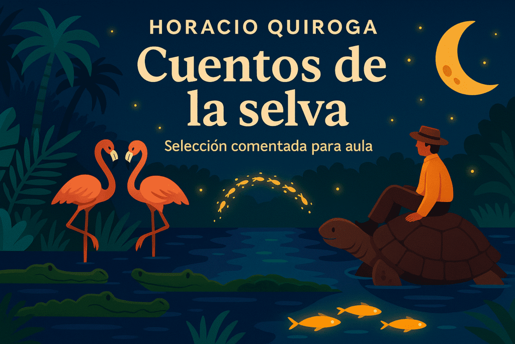 Selección comentada de Quiroga: Cuentos de la selva para primaria y clásicos para secundaria. Incluye PDF imprimible