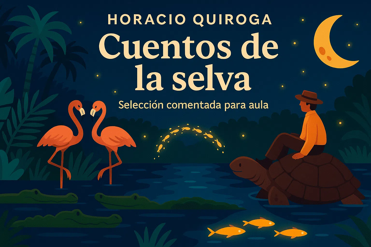 Selección comentada de Quiroga: Cuentos de la selva para primaria y clásicos para secundaria. Incluye PDF imprimible