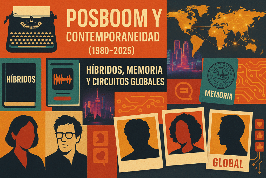 Posboom-y-contemporaneidad-1980–2025-hibridos-memoria-y-circuitos-globales-1024x683 Literatura hispana: un recorrido por sus autores universales