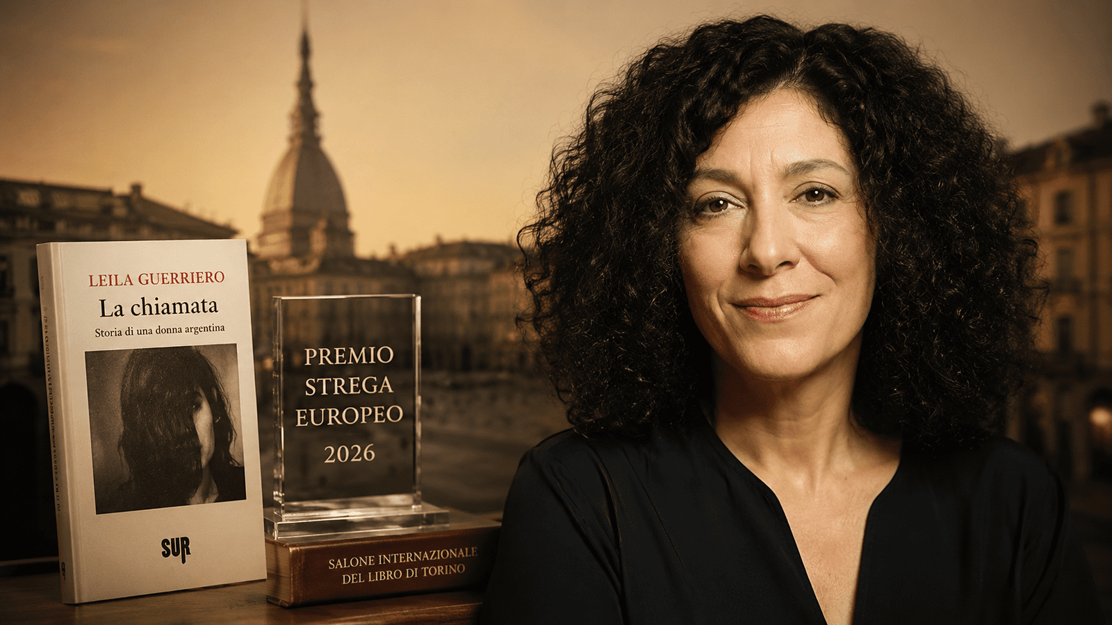 Leila Guerriero tras ganar el Premio Strega Europeo 2026 por La llamada en Turín.