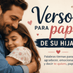 Padre abrazando a su hija con ternura en una imagen cálida sobre versos para papá de su hija