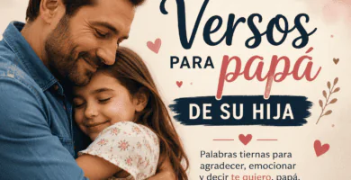 Padre abrazando a su hija con ternura en una imagen cálida sobre versos para papá de su hija