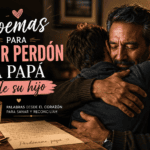Padre abrazando a su hijo en un momento de reconciliación y perdón
