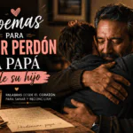 Padre abrazando a su hijo en un momento de reconciliación y perdón
